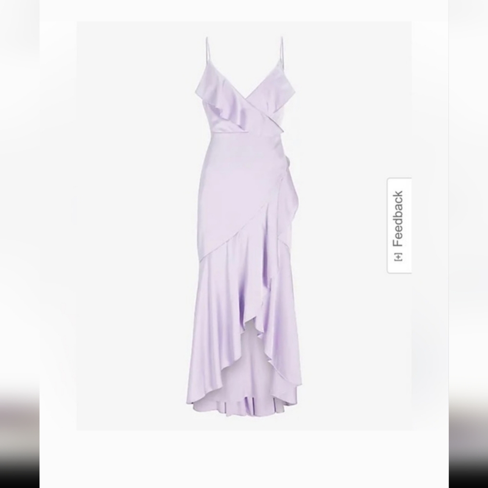 Express Lilac Asymmetrical Ruffle Dress - Picture 5 of 11